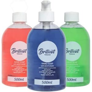 brilliant touch hand wash 3 pcs. with moisturizer 500ml mix 78.4